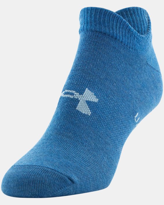 Women's UA Essential No Show – 6-Pack Socks, Blue, pdpMainDesktop image number 14